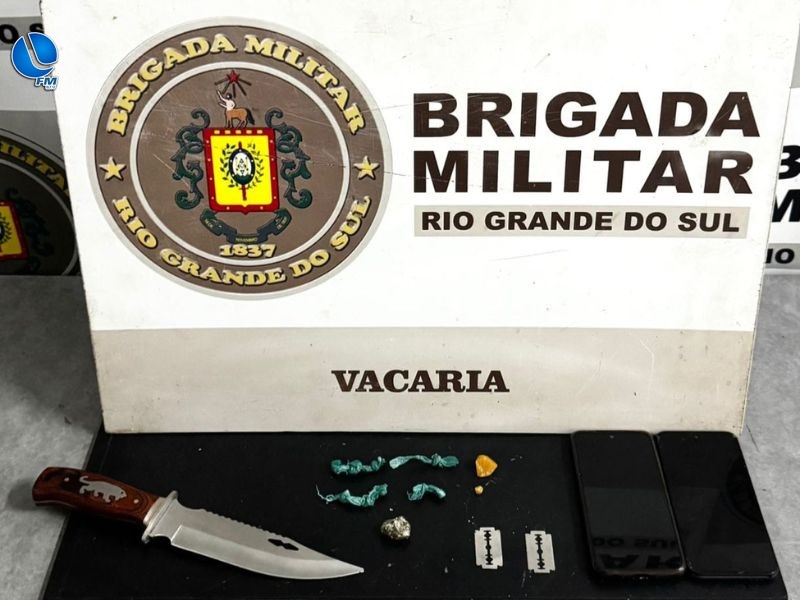 Brigada Militar prende casal por tentativa de homicídio e tráfico em Vacaria